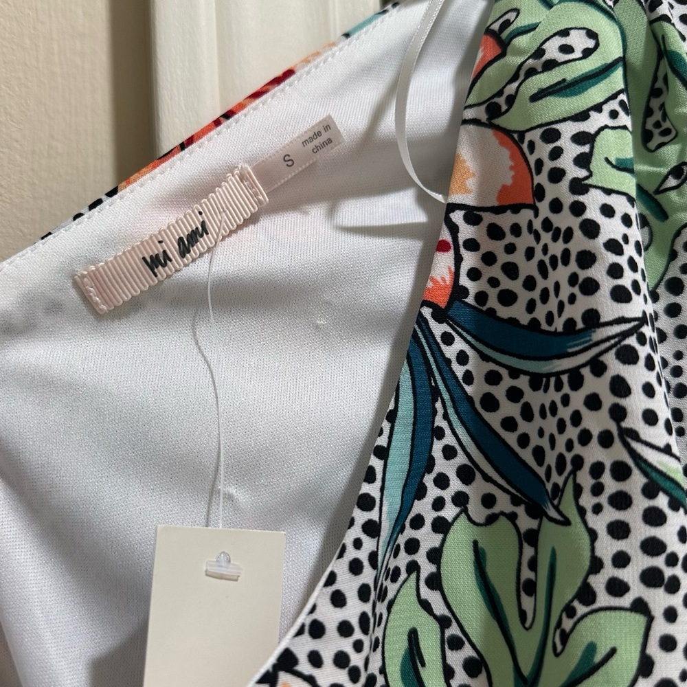 Floral Print One Shoulder Ruffle Dress Size Small - Picture 4 of 5
